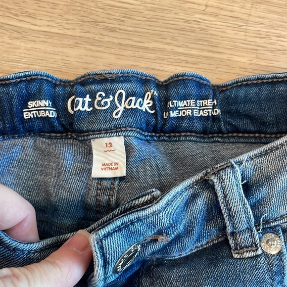 Cat & Jack girls jeans size 12 - no holes - Picture 2 of 4